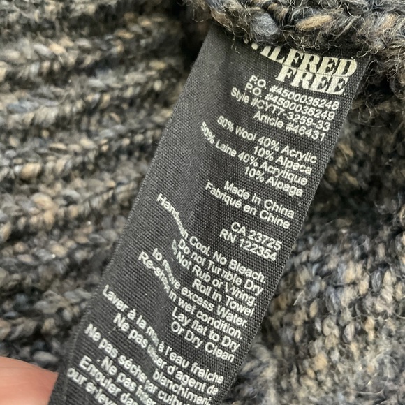 Wilfred free long hooded cardigan zip up sweater gray thick - Picture 3 of 4